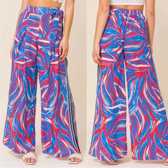 Jealous Tomato Palm Beach Palazzo Pants - Picture 3 of 4